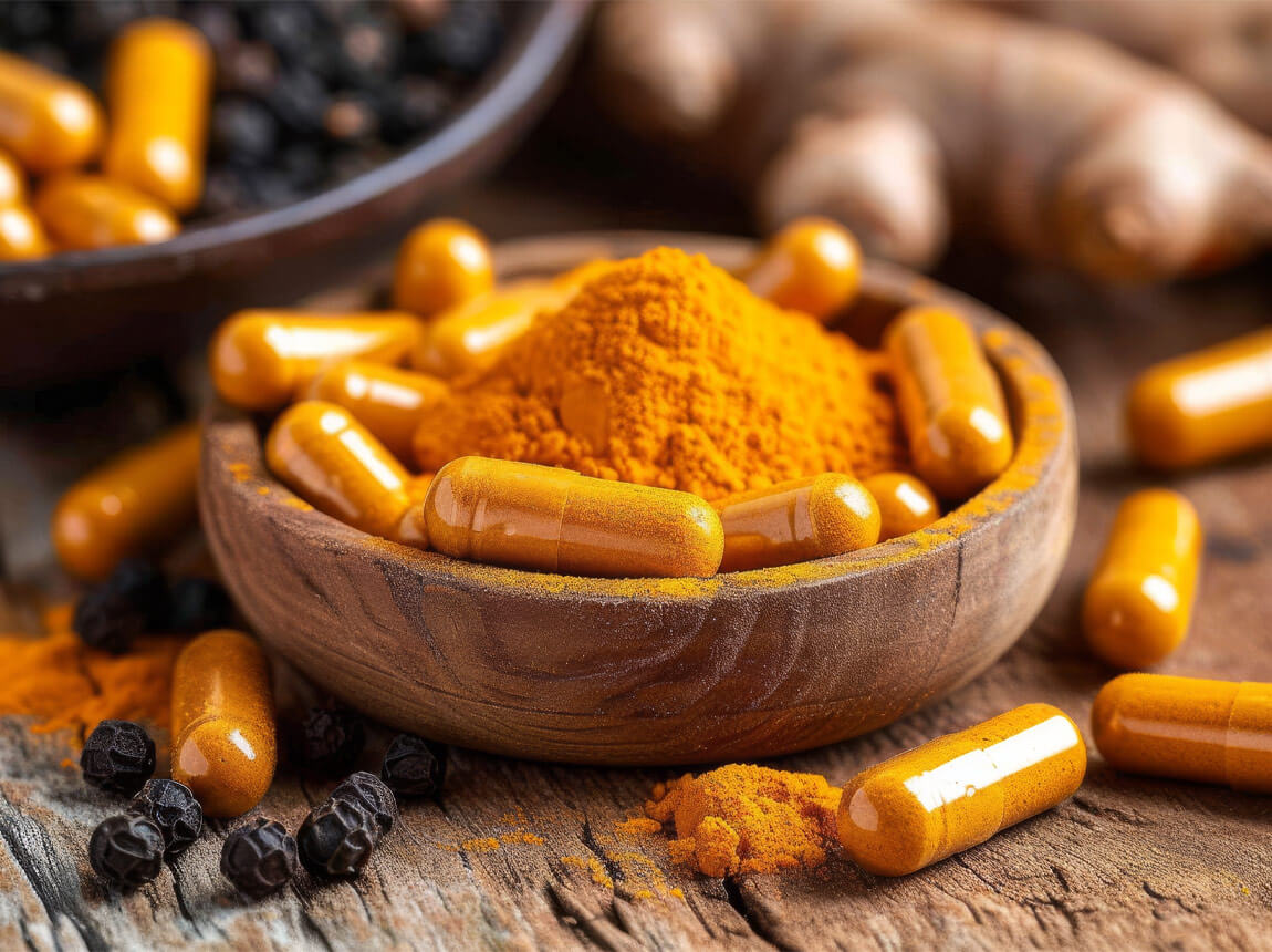 kurkuma a čierne korenie 