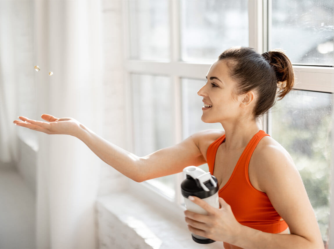 žena, výživové doplnky po treningu 