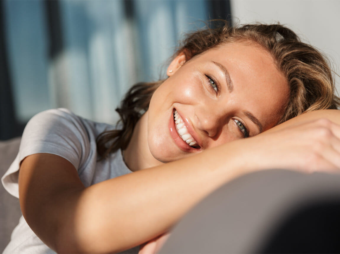 usmievavá žena - dobrý pocit 