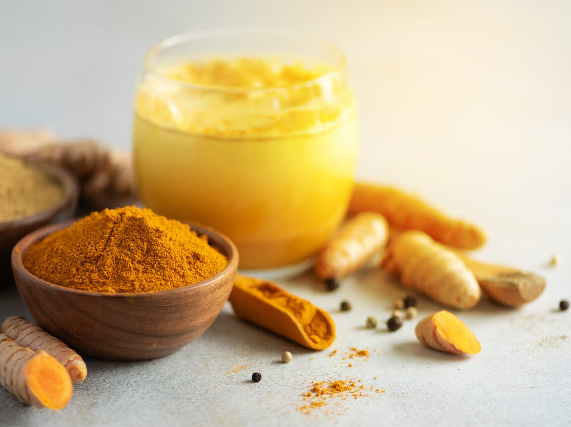kurkuma, korenie a zázvor 