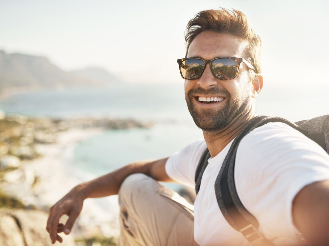 usmievavý, šťastný muž - odolnosť 