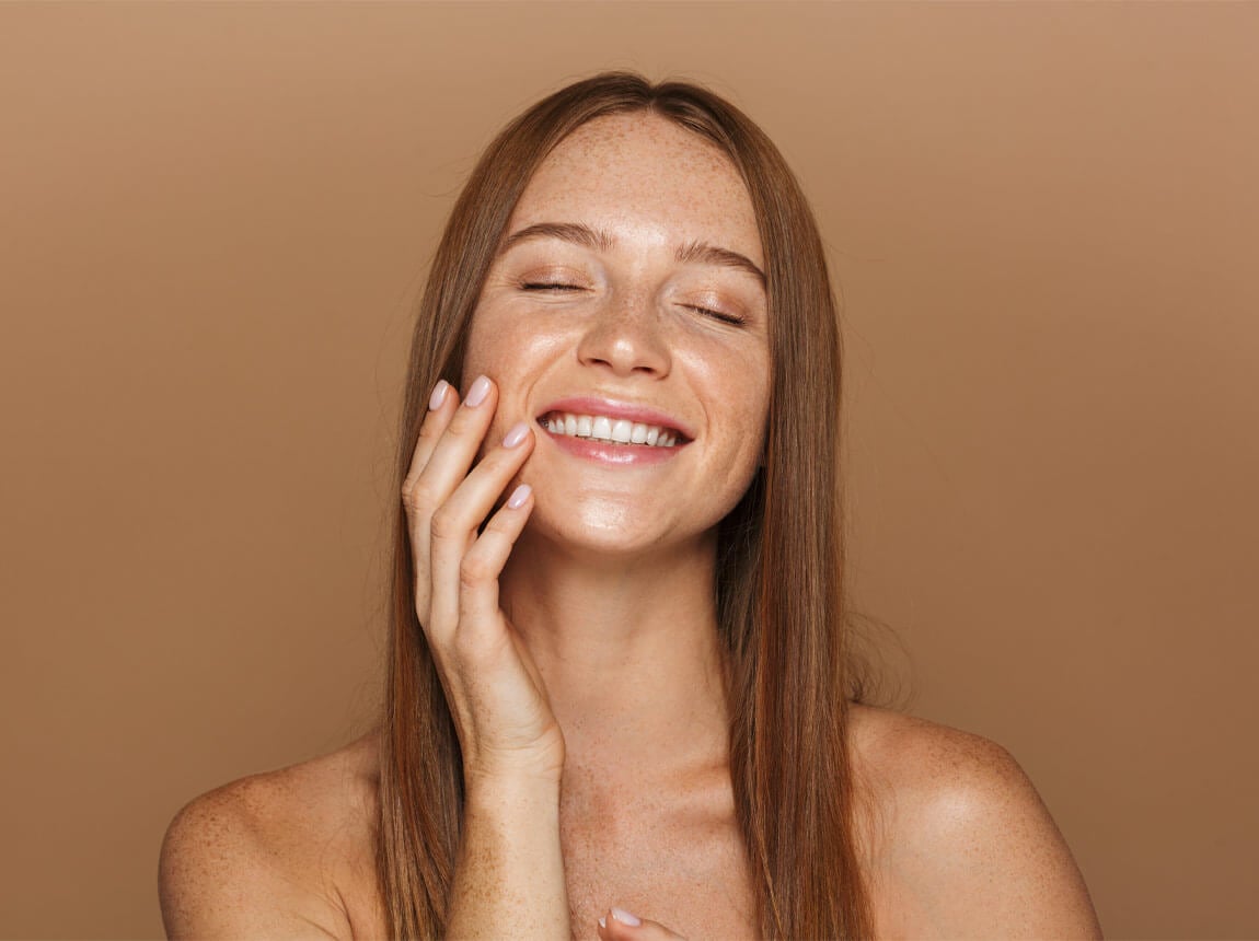 žena, krásna, zdravá pleť - kolagén 