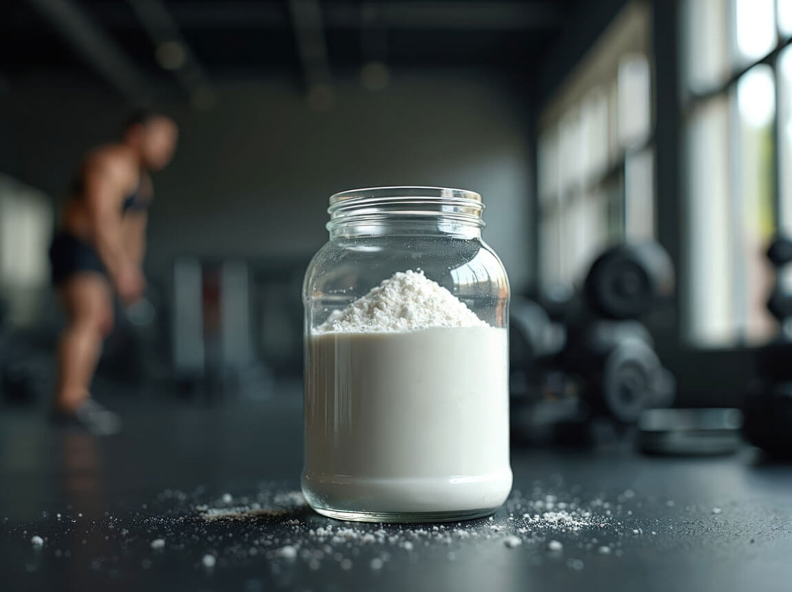 muž - silový trening, kreatyn 