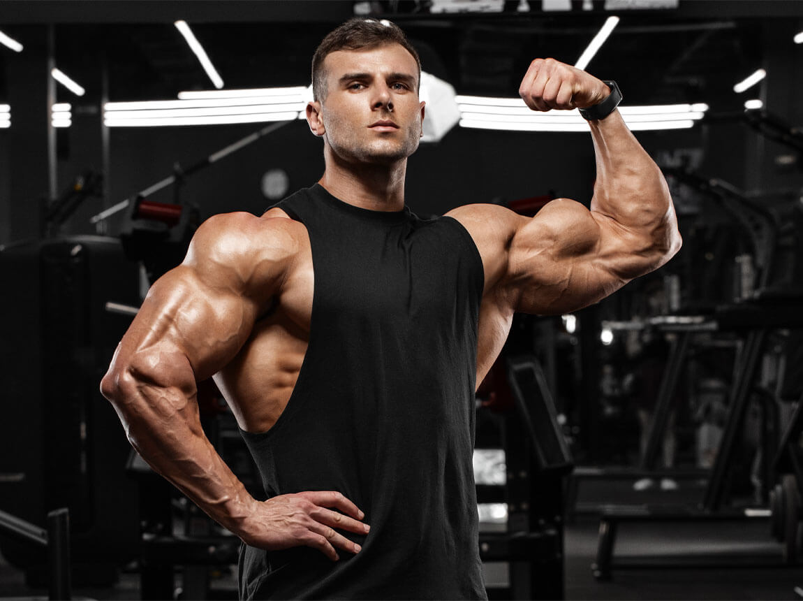 tr&eacute;ning bicepsov