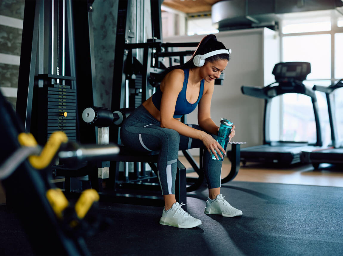 prestávka počas silového treningu  