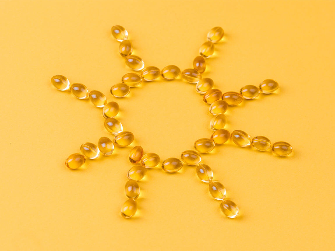 vitamín slnka – vitamín D3 v gélovej kapsule