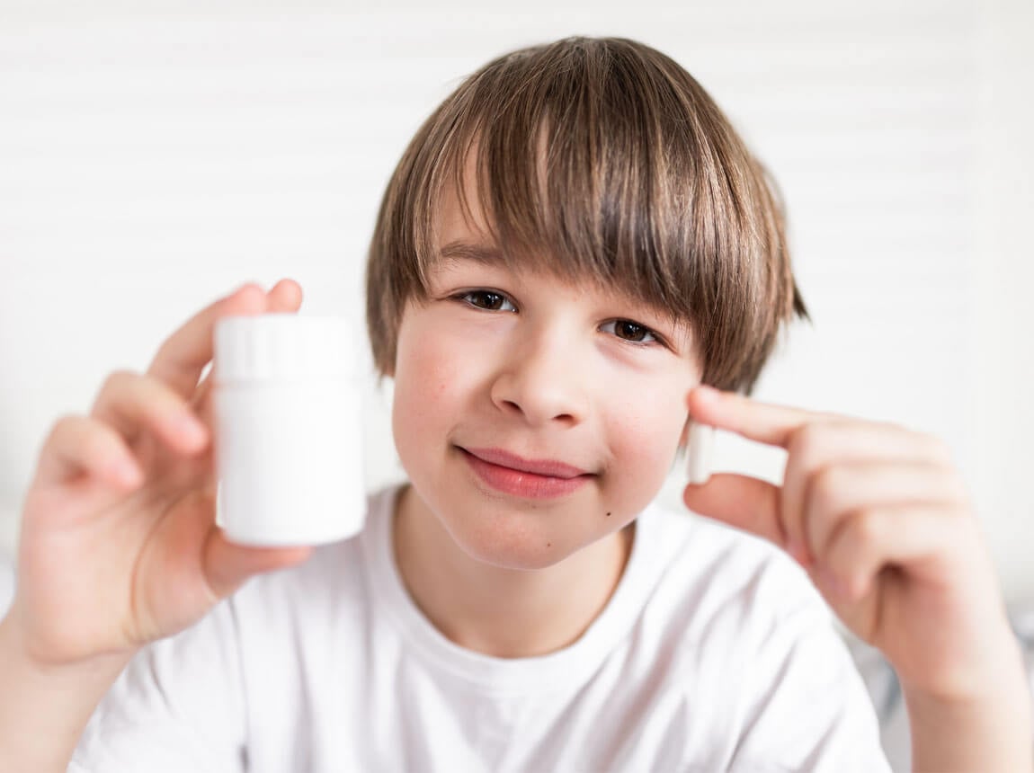 dieťa s kapsulou železa