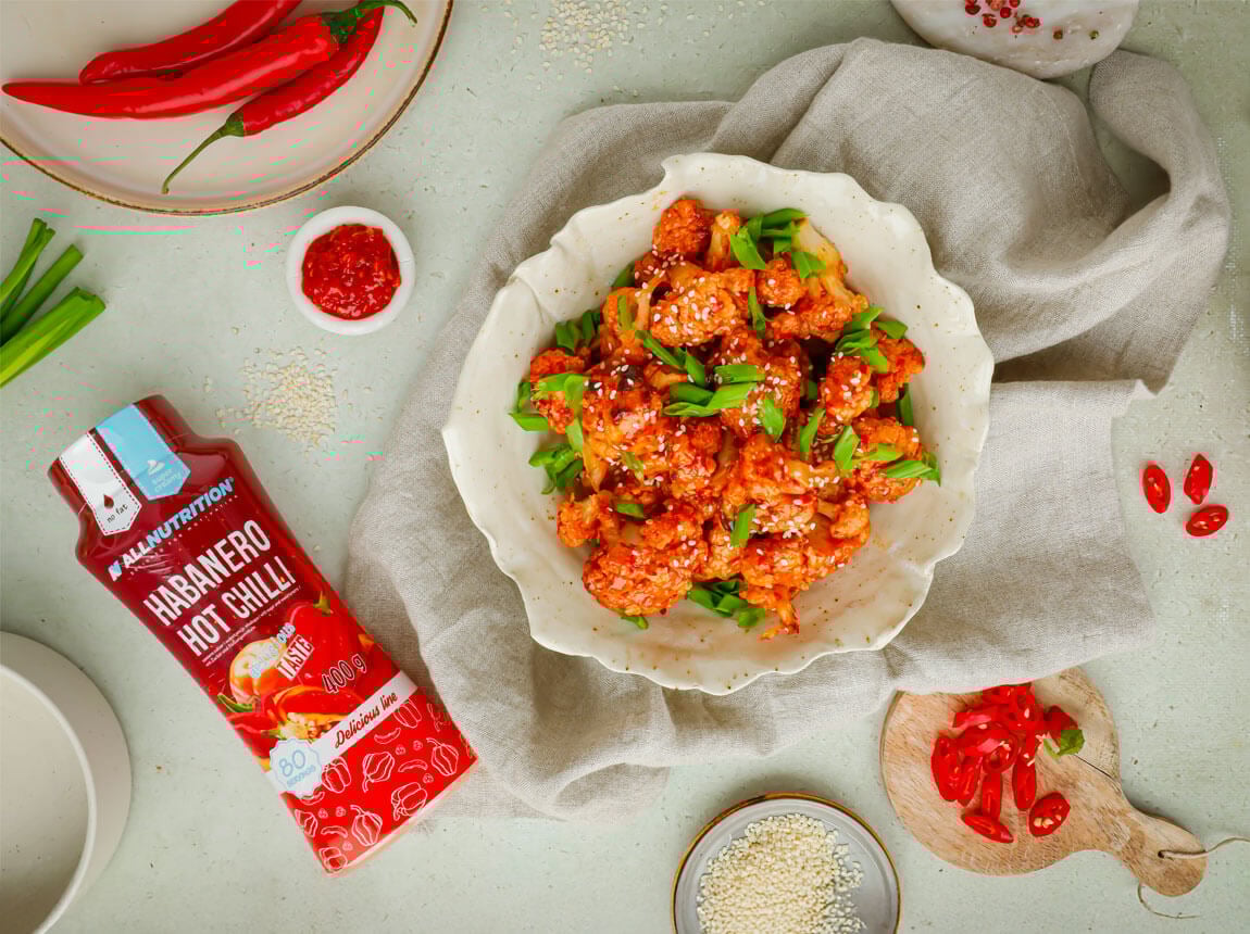 pikantné kúsky karfiolu