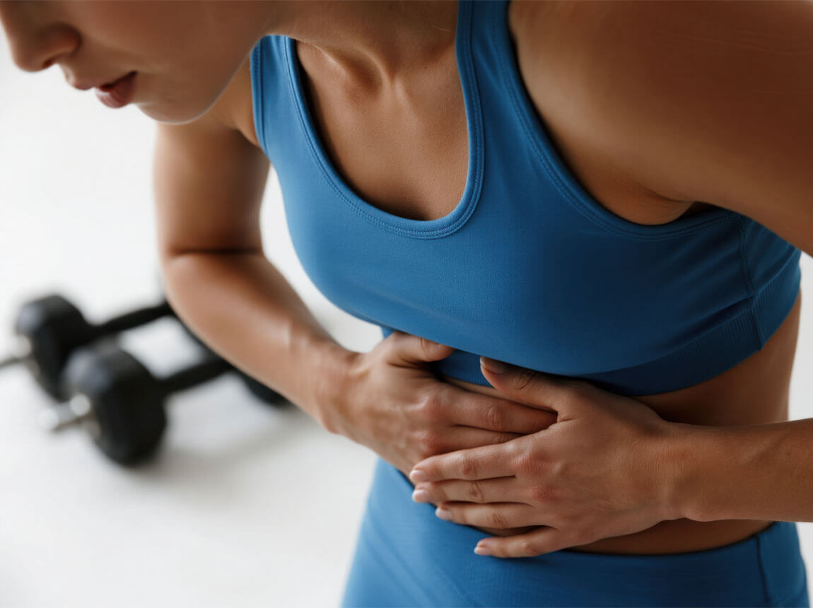 žena – bolesti brucha počas cvičenia, syndróm dráždivého čreva
