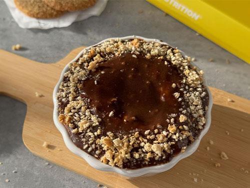 Recept na cheesecake pre jednu osobu s keksovým základom