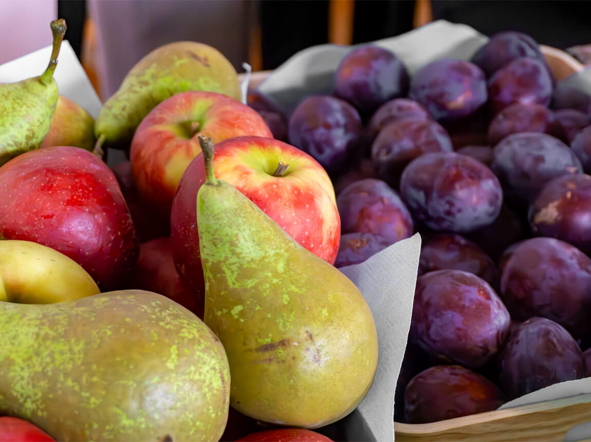 jablk&aacute;, hru&scaron;ky, slivky