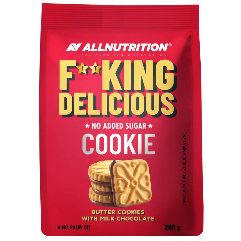 ALLNUTRITION 6 x Fitking Cookie Butter Cookies With Milk Chocolate 200g