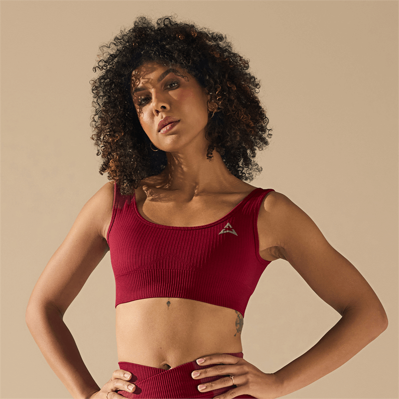 Allwear BEZŠVOVÝ ŠPORTOVÝ TOP BURGUNDY