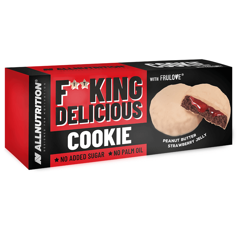ALLNUTRITION 6 x Fitking Cookie Peanut Butter Strawberry Jelly 128g