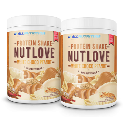ALLNUTRITION 2 X NUTLOVE Protein Shake White Choco Peanut 630g