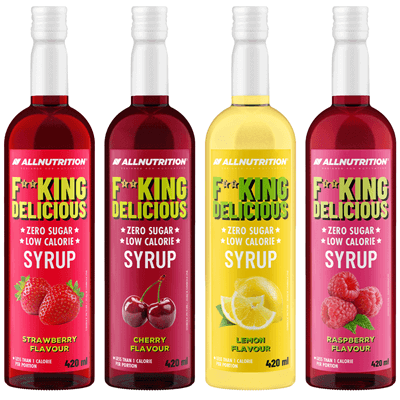 ALLNUTRITION 4 x Fitking Delicious Syrup Zero 420ml