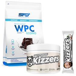WPC Protein Econo 750g + Kizzers Krem 450g + Kizzers bar 37g