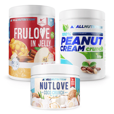 ALLNUTRITION Frulove in Jelly 1000g+Nutlove Coco Cruncg 500g+Peanut Cream 1000g