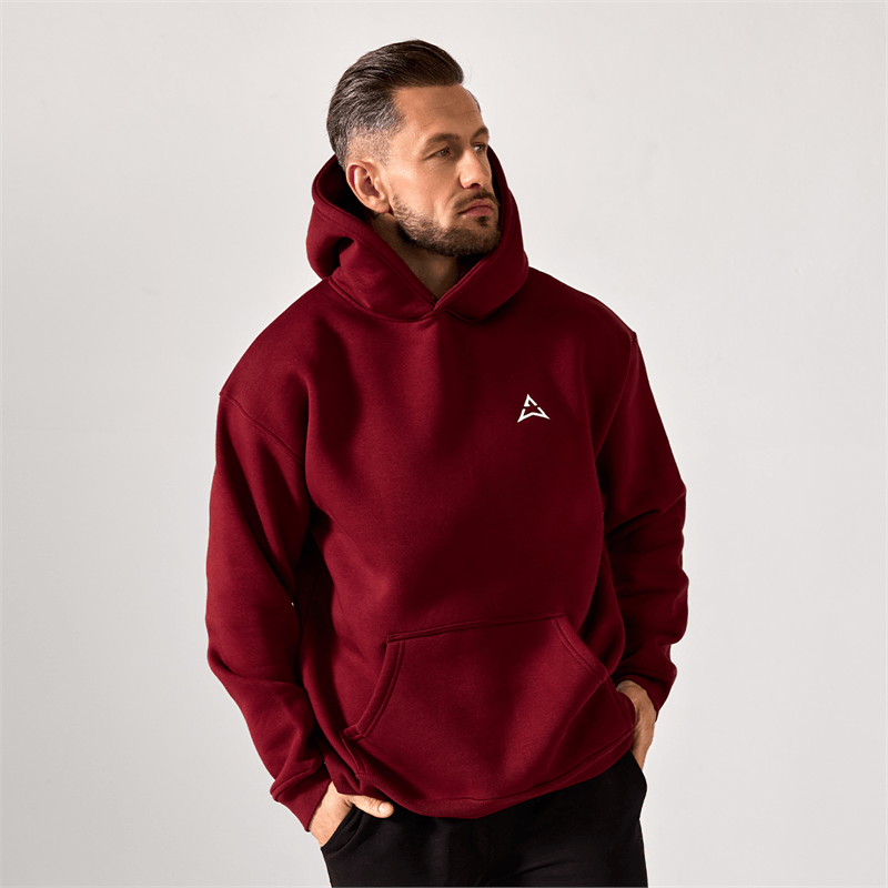 Allwear PÁNSKA MIKINA DARK BURGUNDY