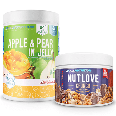 ALLNUTRITION Nutlove Crunch 500g + Apple & Pear in Jelly 1000g