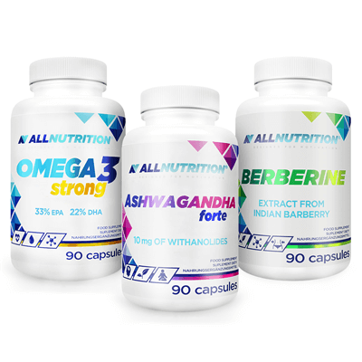 ALLNUTRITION Ashwagandha Forte + Berberine + Omega 3 Strong