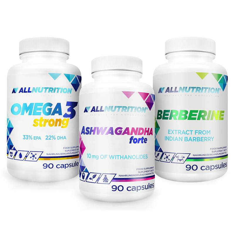 ALLNUTRITION Ashwagandha Forte + Berberine + Omega 3 Strong