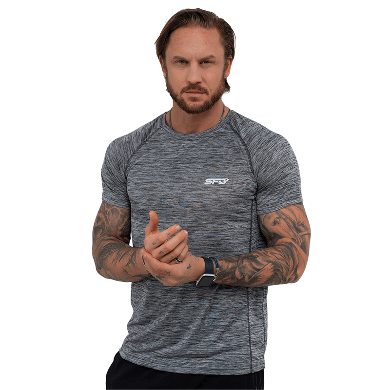 SFD WEAR MUŽI T-SHIRT DRY Black Melange